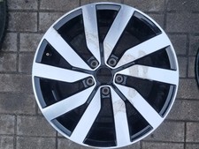 1x Alufelge 18 Zoll 7.0" 5x112 52ET Glanz Schwarz 5TA601025F VW Touran Rim Wheel