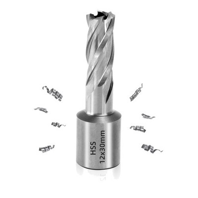 Kernbohrer 12 mm HSS Weldon Schnellarbeitsstahl Fräser für Magnetbohrmaschinen