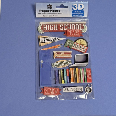 Paper House High School 3DSticker Freshman Sophomore Junior Senior Laptop Locker