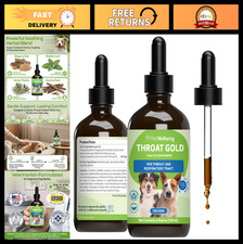Throat Gold for Dogs - Supports Collapsed Trachea  Cough Relief - 4 oz Liquid