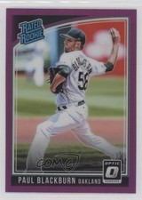 2018 Panini Donruss Optic Rated Rookie Purple Prizm Paul Blackburn #34 0c4