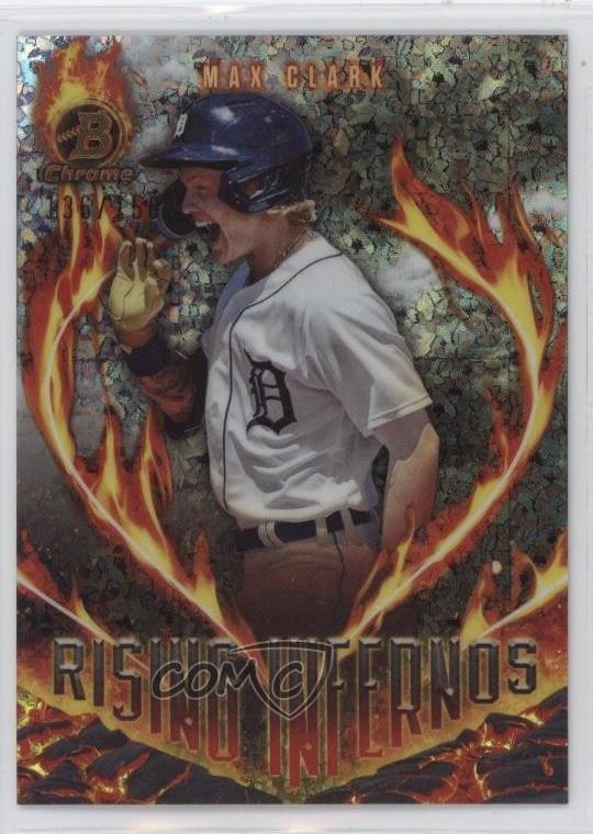 2024 Bowman Rising Infernos Mini-Diamond Refractor 136/150 Max Clark #RI-8 09an