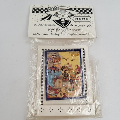 Vintage Mary Engelbreit Handmade Decoupage Pin ''Its Good to be Queen''