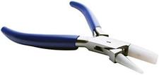 Round Flat Nose Nylon Jaw Pliers Non-Marring Wire Forming Tool with Comfort