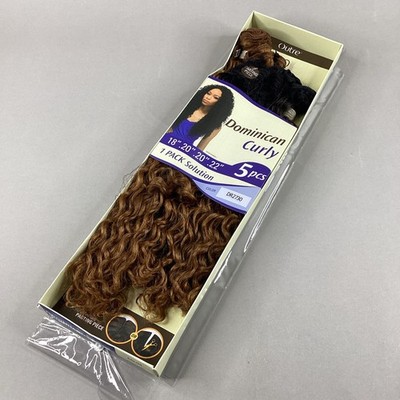 Dominican Curly #DR2730 Brown 18''-22'' 5pcs Batik Duo Synthetic Hair Extensions