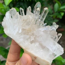 222g  Natural Clear White Quartz Crystal Cluster Rough Healing Specimen