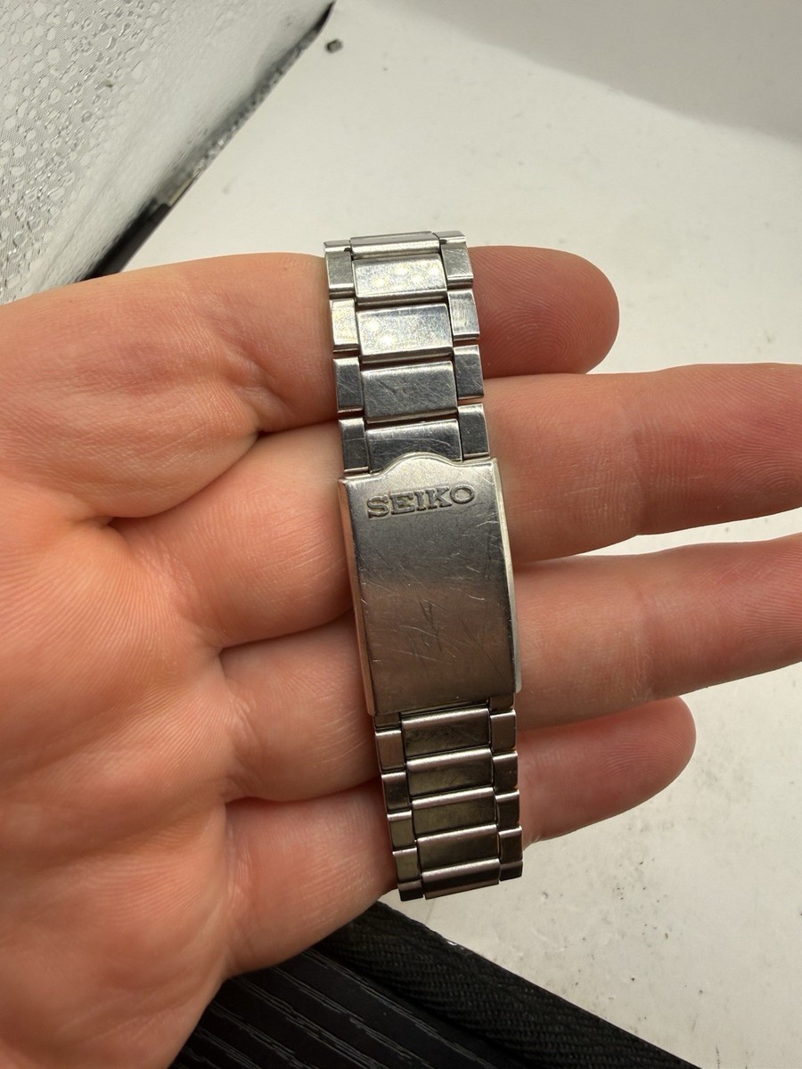 VINTAGE Seiko 6309-8080 Day Date Automatic STEEL Watch Silver Tone