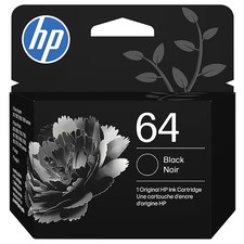 Original HP 64 N9J90AN Black Ink Cartridge HP ENVY Photo 6200, 7100, 7800 Series