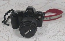 Used Canon EOS Rebel X S Film Camera SLR 35-80mm Lens W/ New Battery Used Film