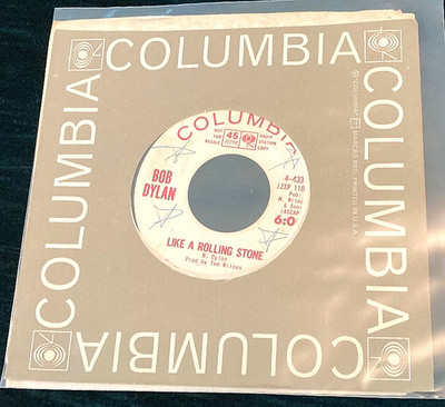 Bob Dylan: Like a Rolling Stone/Gates of Eden 45 Columbia/US PROMO FAIR (cracked