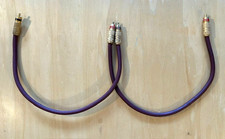 AUDIOQUEST Ruby Interconnect Audio Cables 22” .5 Meter RCA Gold OEM
