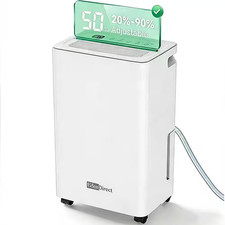 30 Pt. 3,000 Sq.Ft. Dehumidifier for Basement in White with Drain Hose, Bucket,