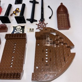 LEGO 6285 Black Seas Barracuda 1989 Pirate Ship Parts Lot Vintage