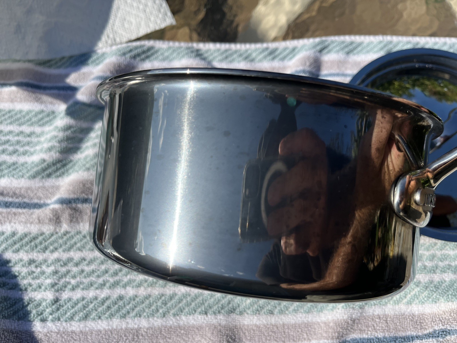 Hestan NanoBond Stainless Multiply all clad, Titanium Gloss, 3 Qt Sauce Pan