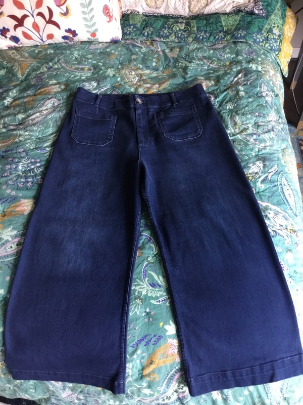 Anthropologie Pilcro SKIPPER High Rise Wide Leg Jeans W/Stretch SZ.34 Gr.Cond.