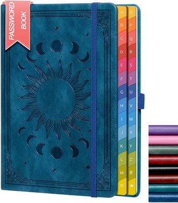 Password Keeper Book with Colorful Alphabetical Tabs, 5.7''×8.4''Hardcover Interne