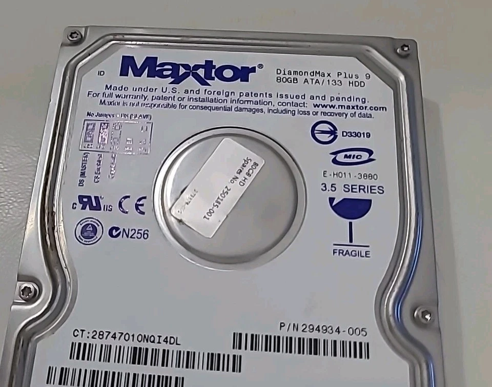 Hard Drive IDE Disk Maxtor Diamond Max Plus 9 80 GB ATA/133 HDD YAR41BW0 (4-A) - Image 4 of 4