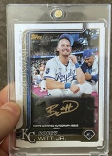 2025 Topps Update Bobby Witt Jr Golden Mirror SSP Image Variation Auto