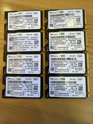 SK hynix 256GB PCle SOLID STATE DRIVE SSD NVMe HFM256GD3HX015N 2242 Great smart