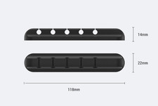 Silicone Cable Organizer slot cord Holder Black.