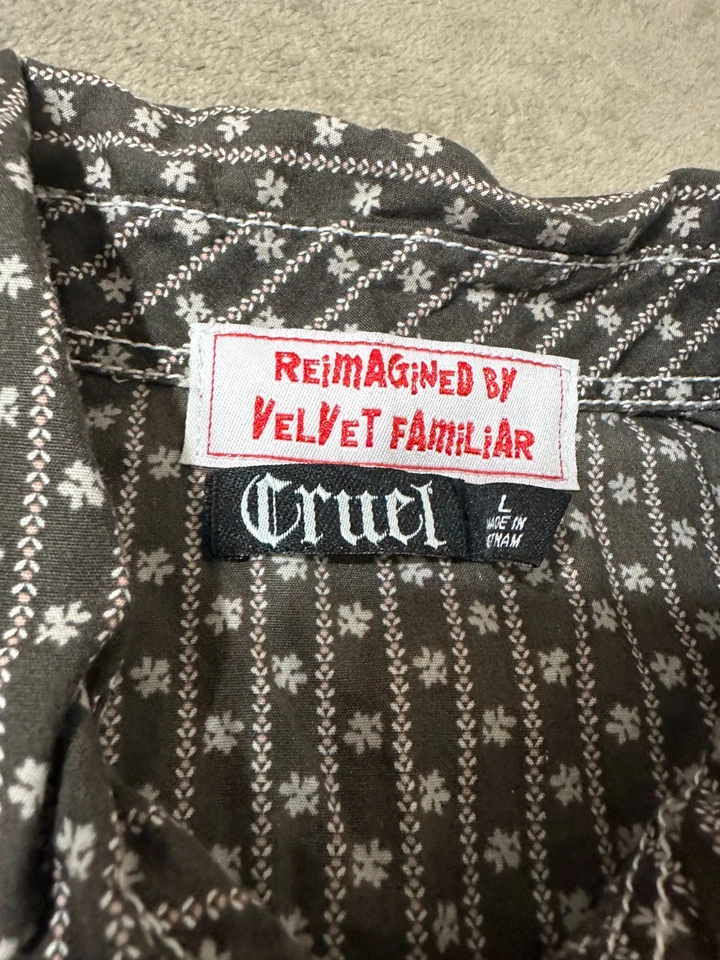 The Texas Chainsaw Massacre Custom Men's Western Shirt Size L by Velvet Familiar Foto 4 de 4