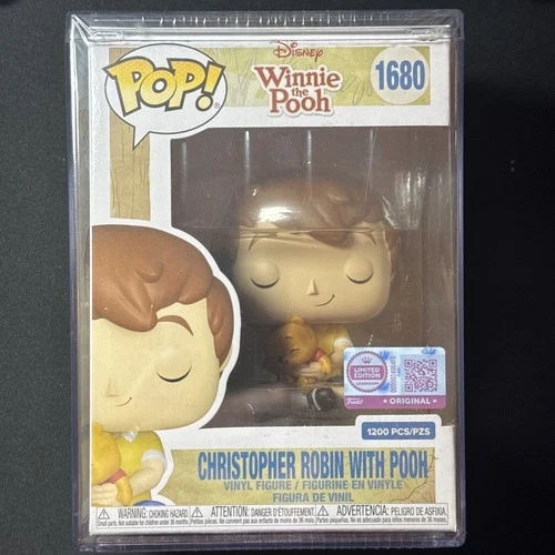 Funko Pop Disney Christopher Robin w/ Pooh #1680 1200pc + Protector LEGENDARY LE