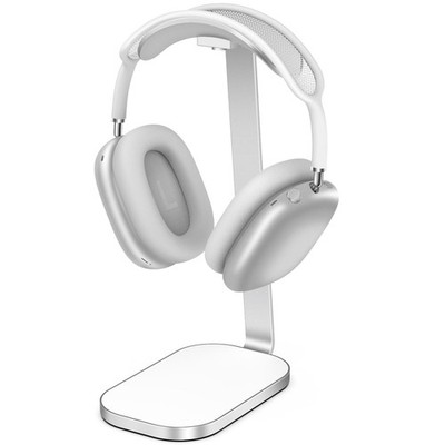 Headphone Stand for AirPods Max Aluminum Desk Holder Heavy Base Silver White