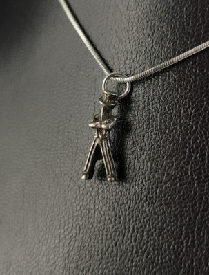 Charms Anhänger Silber 925 Uncle Sam Onkel Sam - Werbefigur & Karrikatur Vintage