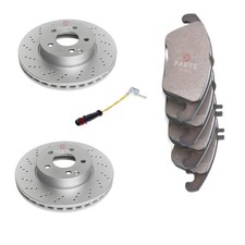 FOR MERCEDES C180 COUPE C204 FRONT DRILLED DISCS 295M & PADS AND SENSOR