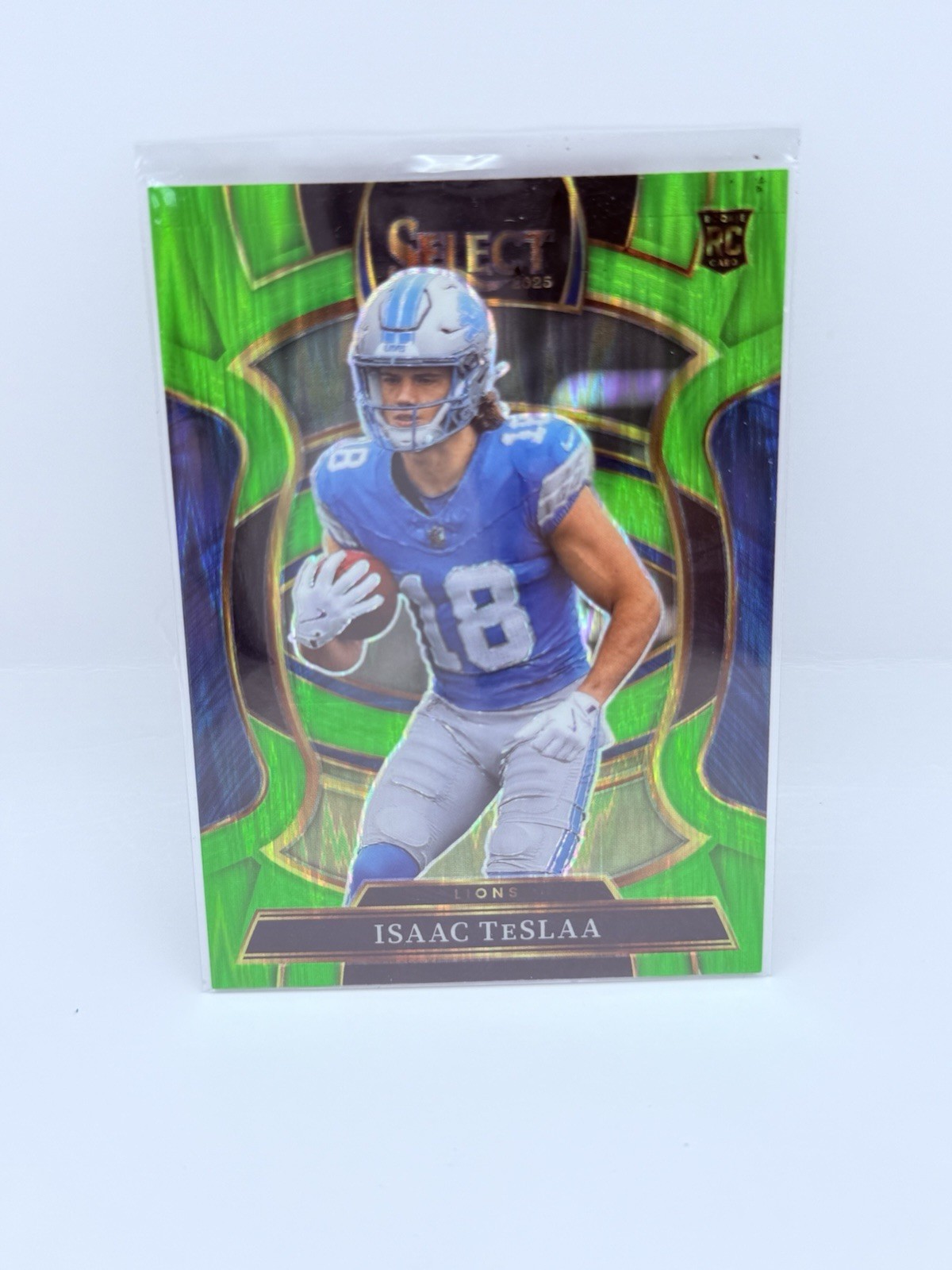 2025 Panini Select - Concourse Isaac Teslaa #70 Neon Green Shock Prizm /699 (RC)