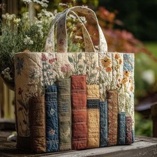 Cotton Shoulder Tote Bag Quilted Tote Bag & Lightweight  Travel Bag