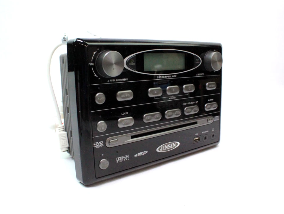 Jensen AWM970 Radio Stereo 12V-108W AM/FM/CD/DVD - Won't Read DVD Discs As Is - Image 3 of 4