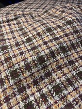 Plum Tweed Gorgeous Tartan Plaid Vintage Fabric 5 yards