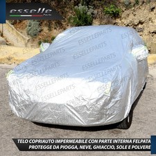 Telo Copriauto Universale 6 Strati Per Peugeot 208 (2020-2024) - Impermeabile, Con Cerniera Laterale E Tasche Specchietti, Protezione Totale