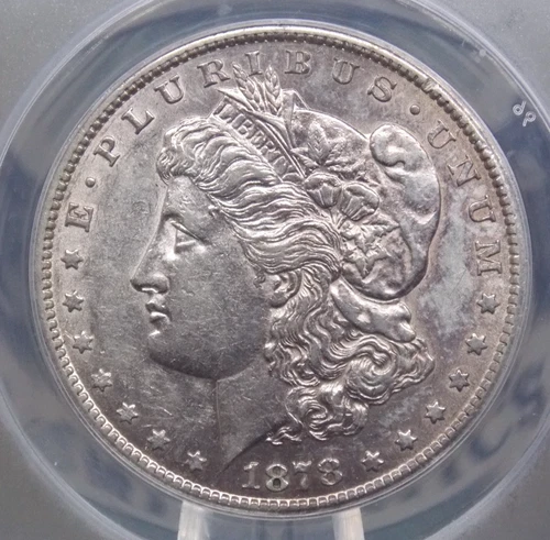 1878 "CC" Morgan SILVER Dollar $1 ANACS AU50 #471 About Uncirculated ECC&C, Inc.