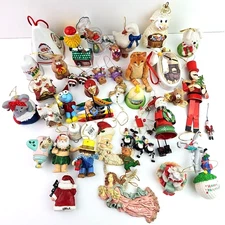 Vintage Christmas  Ornaments Metal Mercury Ceramic Mixed Style Size  Holiday Lot