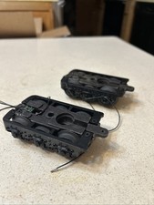 2 camiones eléctricos Lionel GG calibre 1 O 6 ruedas de metal negros con engranajes de metal plástico
