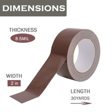 Duct Tape Dark Brown 2 Inches X 30 Yards No Residue Waterproof Tear by Hand