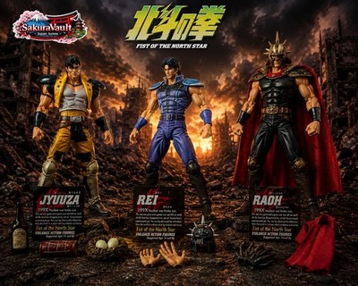 Hokuto No Ken Vintage Figure Lot Raoh Rei Jyuuza Kaiyodo Xebec Carded