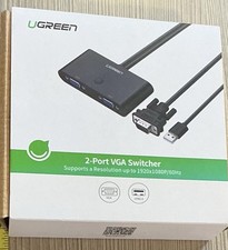 UGREEN 2-Port VGA Switch Box w/ USB Power   1...