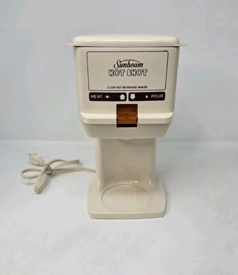 Sunbeam Hot Shot Hot Water Beverage Maker Heater 17076 Almond TESTED Vintage '85