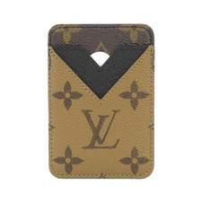 Authentic Louis Vuitton Monogram Reverse Porte Carte Magnet Card Case M25654...
