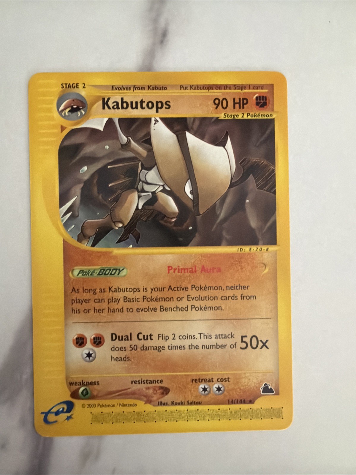Kabutops Expedition Non-holo Vintage 14/144 Pokemon TCG 2003