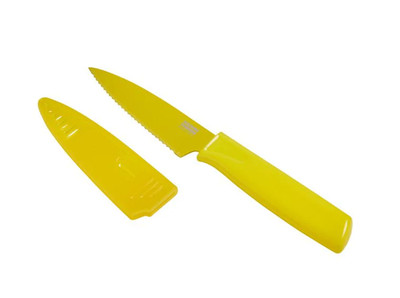 Kuhn Rikon COLORI Serrated Paring Knife, Lemon