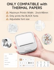 iDPRT Mini Printer with Sticker Paper, Portable Sticker Printer Efficiently and