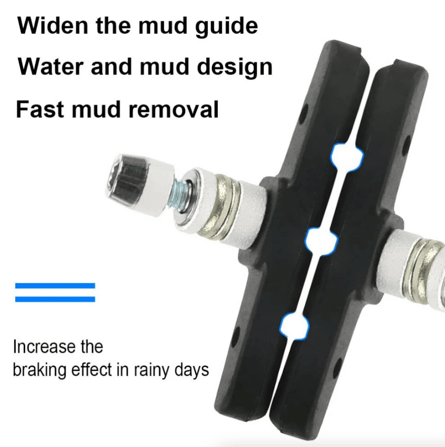 5 Pairs 70mm V Brake Pads High Grade Bicycle Cycling Brake Shoes Black