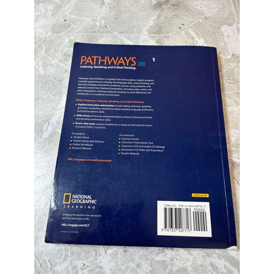 Pathways 1 Second Edition Listening, Speaking, Critical Thinking - GOOD - Image 2 of 4