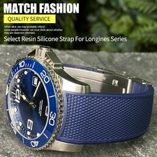 Silicone Fluorous Rubber Watch Strap Fit For Longines Hydroconquest L3 Conquest
