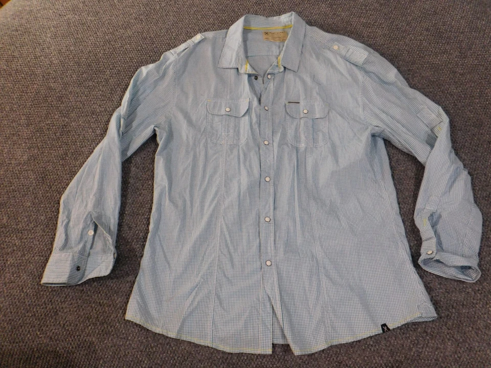 Marc Ecko Shirt 2XL XXL Cut Sew Mens blue Y2K vintage button up hip-hop - Image 4 of 4