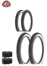 ALTALINE BICYCLE KNOBBY TREAD S-2 TIRES 20 x 2.125 W/TUBES BLACK OR WHITEWALL.